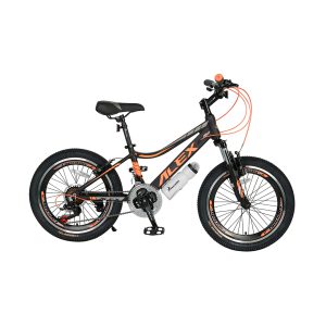 دوچرخه الکس مدل TRUST 2022 سایز 20 رنگ مشکی نارنجی - آیبایک